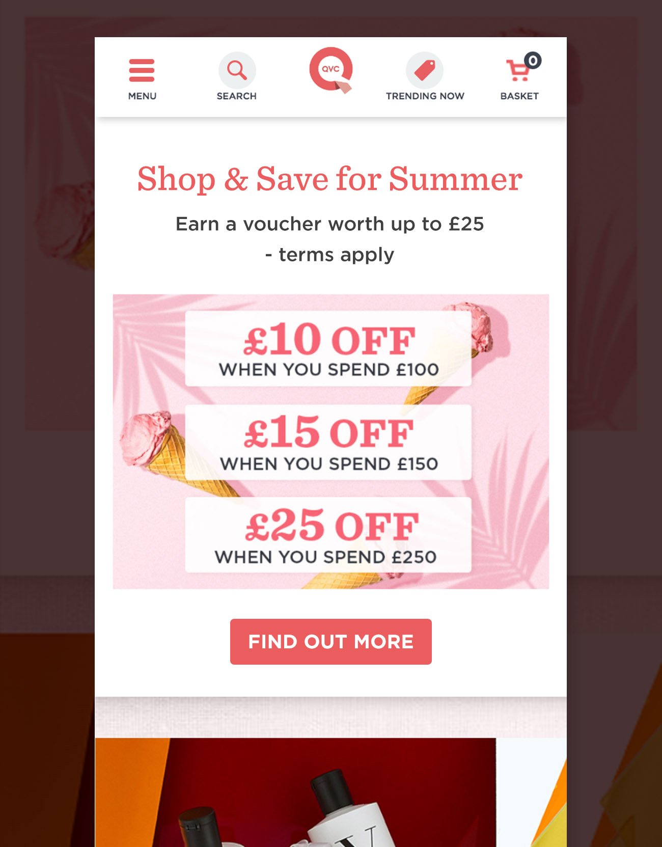 Summer voucher campaign web banner
