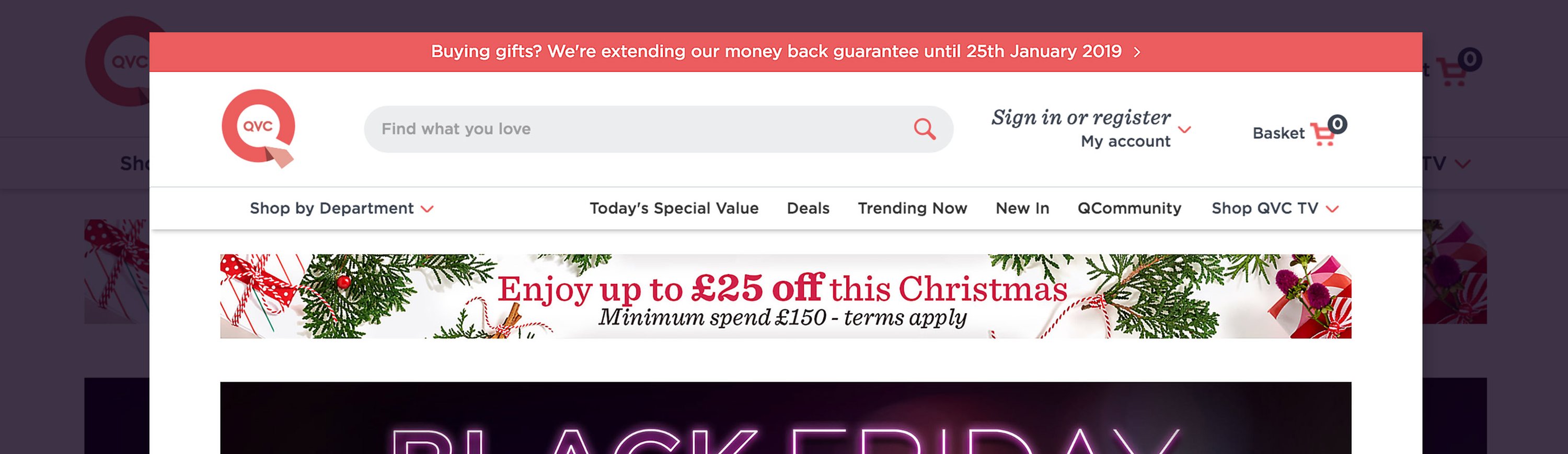 Christmas voucher campaign web banner