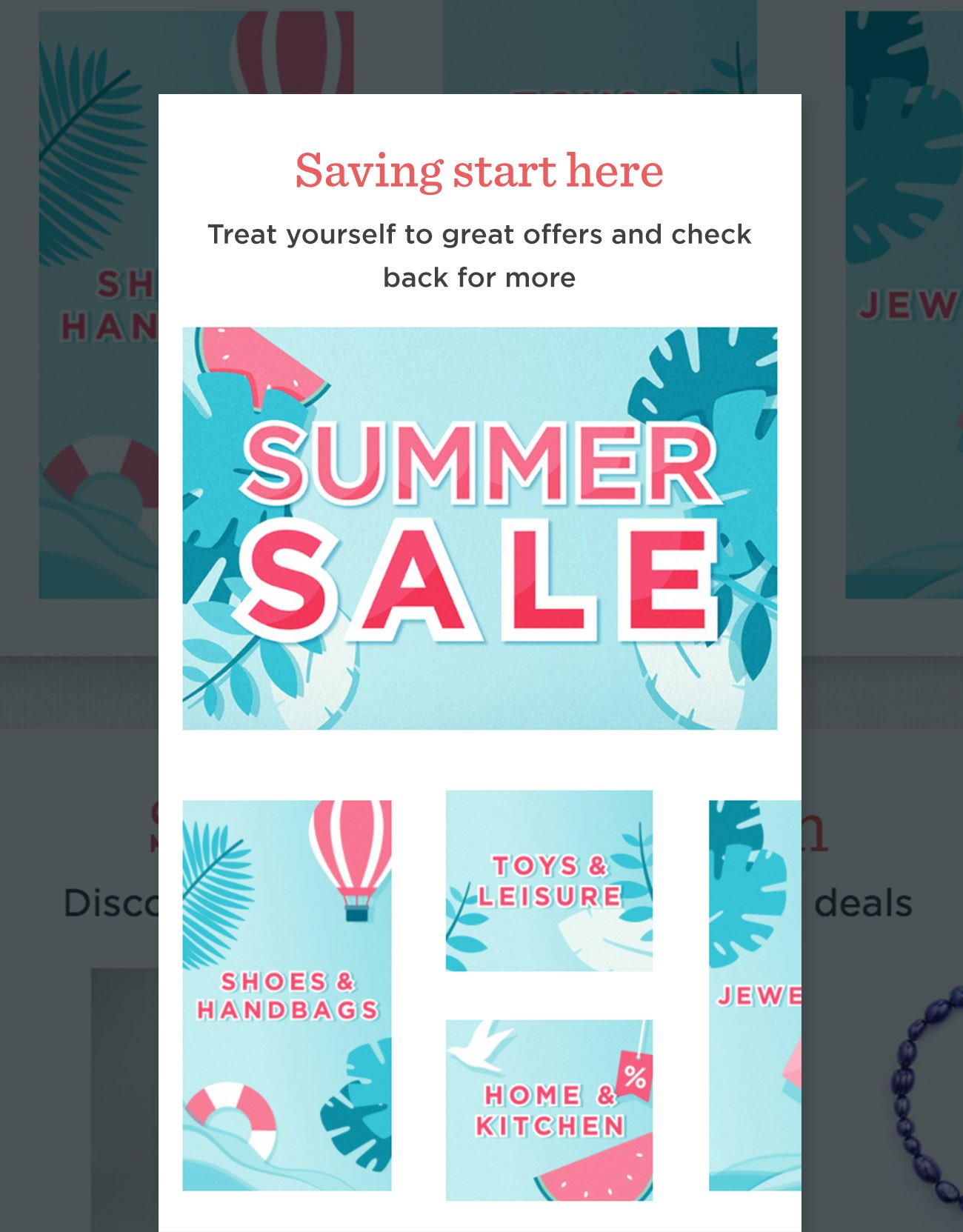 Summer Sale 2019 Clearance page mobile view
