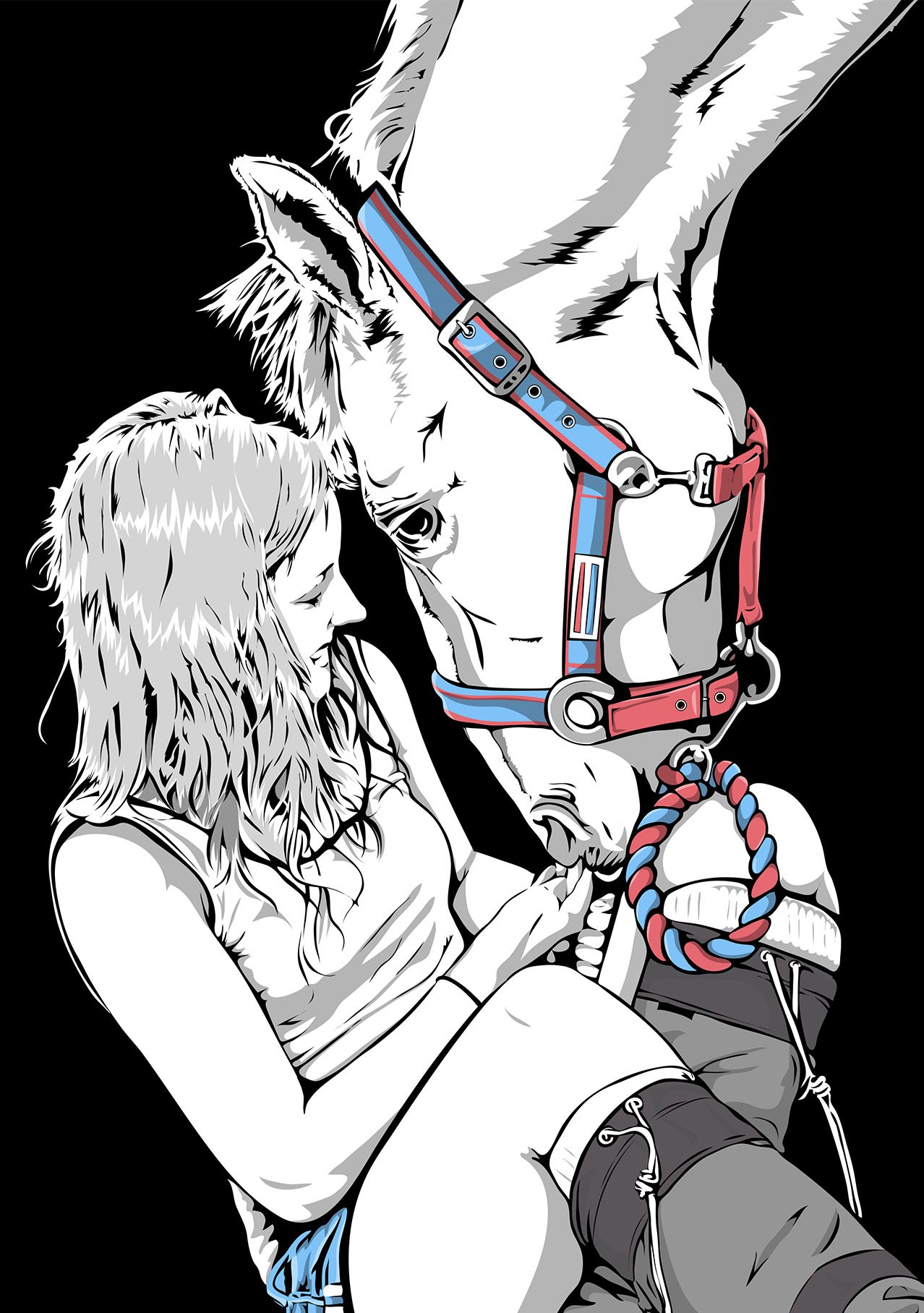 Illustration Girl & The Horse