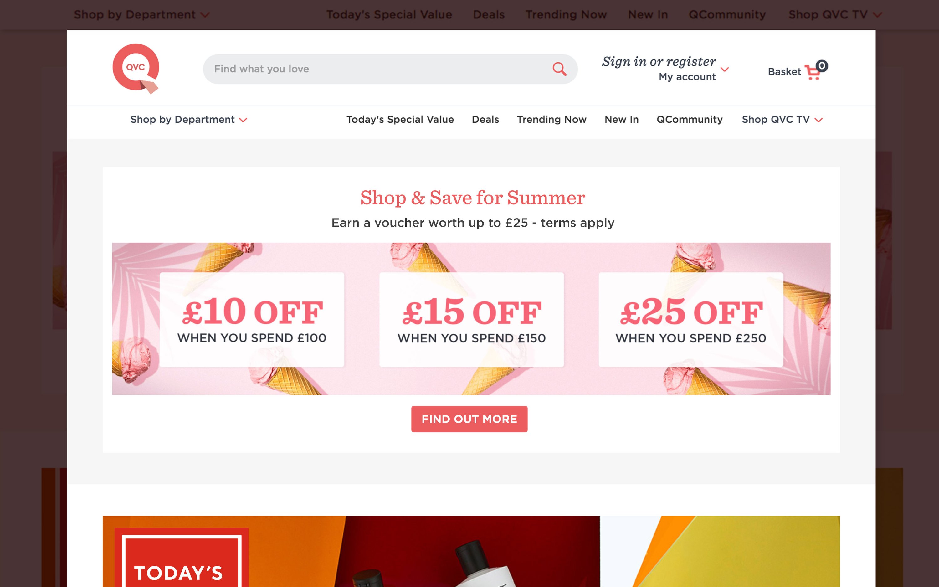 Summer voucher campaign web banner